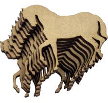 50 Apliques Cavalos 5x4,5cm Mdf Artesanato Festa Decoração - LAPIDARE