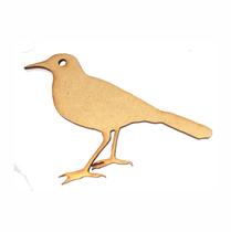 50 Apliques Passarinho João De Barro 3x4cm Em Mdf Cru