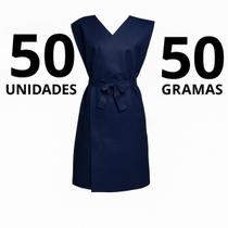 50 Avental Descartável Azul Marinho Sem Manga 50 GRAMAS 50 Avental Descartável Azul Marinho Sem Manga 50 GRAMAS