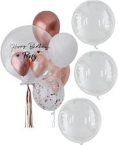 50 Balão Bubble Bobo 18" (45 cm) Polegadas Decoração Festa Transparente - Super Atacado