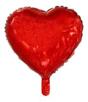 50 Balão Metalizado Coração Vermelho Holografico 45*45cm