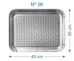 50 Bandeja de Bolo Salgado Laminado Prateado Nº6
