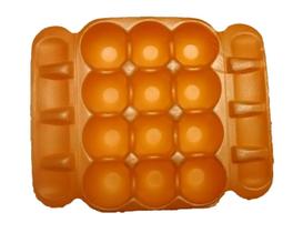 50 Bandeja De Isopor Para 12 Ovos 24X20Cm Laranja (50Und)