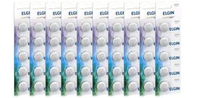 50 Bateria Moeda Botão Blister Lithium 3v Pilha Elgin Cr2016
