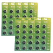 50 Bateria Moeda Pilha Cr1616 3v Elgin 10 Blister C/ 5 Unid