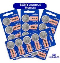 50 Baterias Sony Cr2016 3v Atacado Original Relógio Carro 50 Baterias Sony Cr2016 3v Atacado Original Relógio Carro