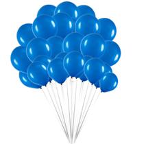 50 Bexigas Balão Azul N5 Decoração Festa Brilho E Cor