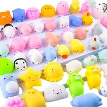 50 Bolinha Anti Stress Squishy Coleção Mochi Bixinhos Macio