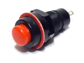 50 Botão Pulso Vermelho Sem Trava DS-213 VM 2 Terminais