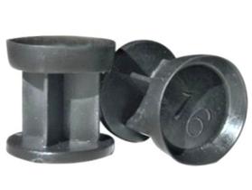 50 Buchas plásticas pretas para enchimento cartucho de metal tamanho 16
