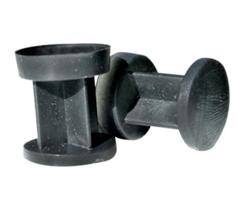 50 Buchas plásticas pretas para enchimento cartucho de metal tamanho 24