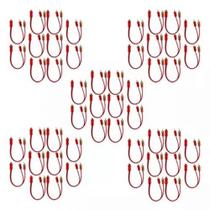 50 Cabos Y Rca 2 Macho 1 Femea Cristal Matte Vermelho 50 Cabos Y Rca 2 Macho 1 Femea Cristal Matte Vermelho