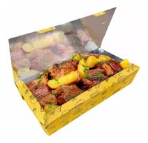 50 Caixa Embalagem Metalizada Delivery Costela Carne Assada