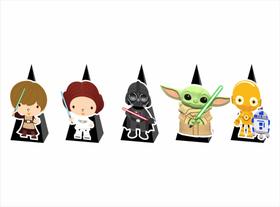 50 Caixinhas CONE para doces Star Wars Baby