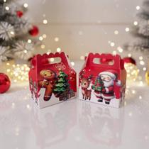 50 Caixinhas Lembrancinha Natal Final de Ano Boas Festas Mimo Cliente Presentes