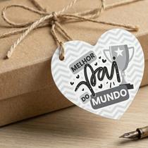 50 Cartão Etiqueta Coração Com Furo P/ Presente Dia Dos Pais 50 Cartão Etiqueta Coração Com Furo P/ Presente Dia Dos Pais