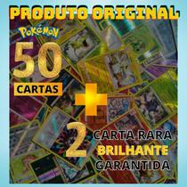 50 Cartas Pokemon Original Sem Repetições Com 02 Brilhantes Garantidas 50 Cartas Pokemon Original Sem Repetições Com 02 Brilhantes Garantidas