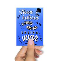 50 Cartões Agradecimento O Herói Não Voa Dia dos Pais Tam 7 x 10 cm