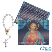 50 Cartões com Mini Terço do Sagrado Coração de Jesus 50 Cartões com Mini Terço do Sagrado Coração de Jesus