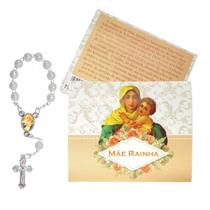 50 Cartões com Mini Terço Mãe Rainha
