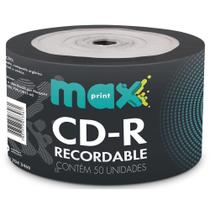 50 cd-r maxprint logo 700 mb 80minutos 52x original