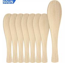 50 Colher de bambu 14cm Biodegradável Petiscos Linha Glamour