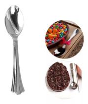 50 Colher Ovo de Pascoa Sobremesa Descartaveis Classica 13cm