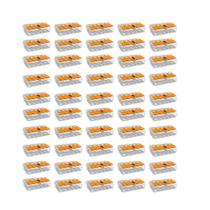 50 Conector de Emenda 5 Polos Transparente Cabos 0,08-4,0Mm Wago