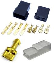 50 Conectores 4 Vias, 600 Terminais Femea 6,3mm e 200 Capas