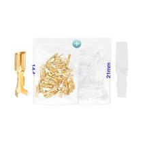 50 Conjuntos De Terminais Elétricos Fêmea Faston De 2.8mm, 4.8mm E 6.3mm Para Conexão De Fios