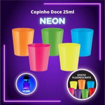 50 Copinhos Neon (25ml) para Doces e Sobremesas