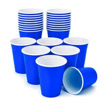 50 Copos Americano Descartável 300ml Beer Pong Festa Cerveja Azul