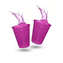 50 Copos Descartáveis Festa Roxo Decoração Anivers 200ml