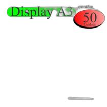 50 Display A3 Expositor Folhas Quadro Aviso Parede Pet Horiz