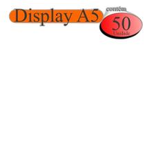 50 Display A5 Expositor Folhas Quadro Aviso Parede Pet Horiz