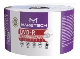 50 Dvd-r Maketech Logo 4.7gb 120 Minutos 16x