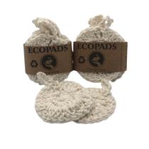 50 Ecopads Discos De Crochê 100% Algodão Demaquilante/limpez - unegreen