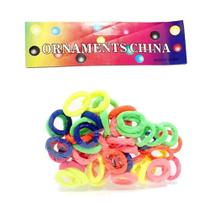 50 Elásticos Xuxinha Rabicó de Cabelo Colorido