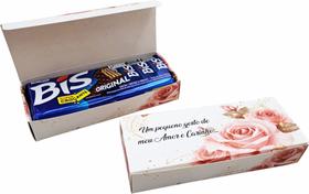 50 Embalagem Caixa Porta Bis Delicada Flor