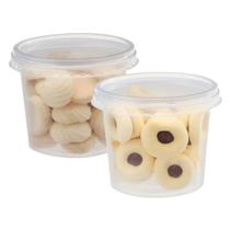 50 Embalagens Descartaveis de Plástico 350ml Bolo No Pote Salada de Frutas Bolachas - BP Potes