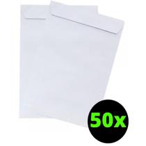 50 Envelope Saco Branco Meio A4 20 x 28mm 90g - Foroni