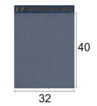 50 Envelope Segurança 32x40 Saco Eco Cinza Embalagem Adesiva