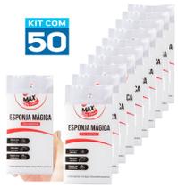 50 Esponja Mágica Limpeza Vidros Tira Mancha Bucha Melamina Desengordura Limpeza Vidros