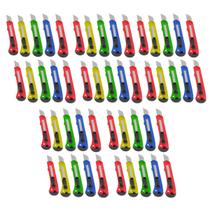 50 Estiletes Profissional Com Trava 18mm Escolar Escritório 50 Estiletes Profissional Com Trava 18mm Escolar Escritório