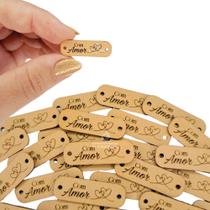 50 Etiquetas 3x1 Com Amor Retangular Prontas