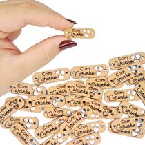 50 Etiquetas 3x1 Com Carinho Retangular Prontas