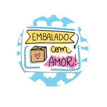 50 Etiquetas Adesivas Embalado com Amor Adesivos Recebidos 4Cm