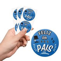 50 Etiquetas Adesivas Feliz Dia dos Pais Adesivos Recebidos 4Cm