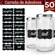 50 Etiquetas Adesivas P/ Potes Organição Geral e Temperos 50 Etiquetas Adesivas P/ Potes Organição Geral e Temperos