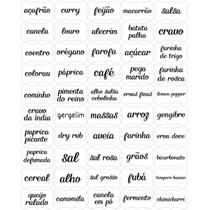 50 Etiquetas Potes Temperos E Organizadores De Alimentos